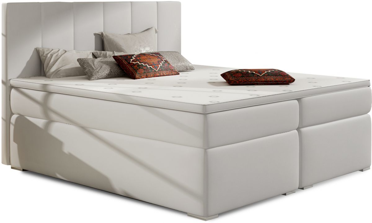 Continental Double Bed East Kaunas 2 | size: Length: 205cm, Width: 180cm, Height: 126cm | color: White | image: 1 | variant: 1012358