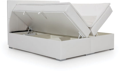 Continental Double Bed East Kaunas 2 | size: Length: 205cm, Width: 180cm, Height: 126cm | color: White | image: 4 | variant: 1012358