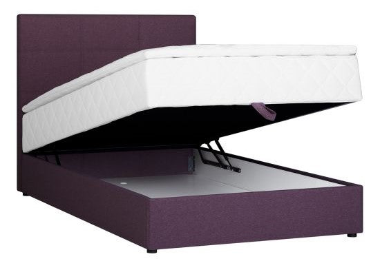 Continental Double Bed East Malmo | size: Length: 210cm, Width: 123cm, Height: 114.5cm | color: Pink | image: 3 | variant: 1005865