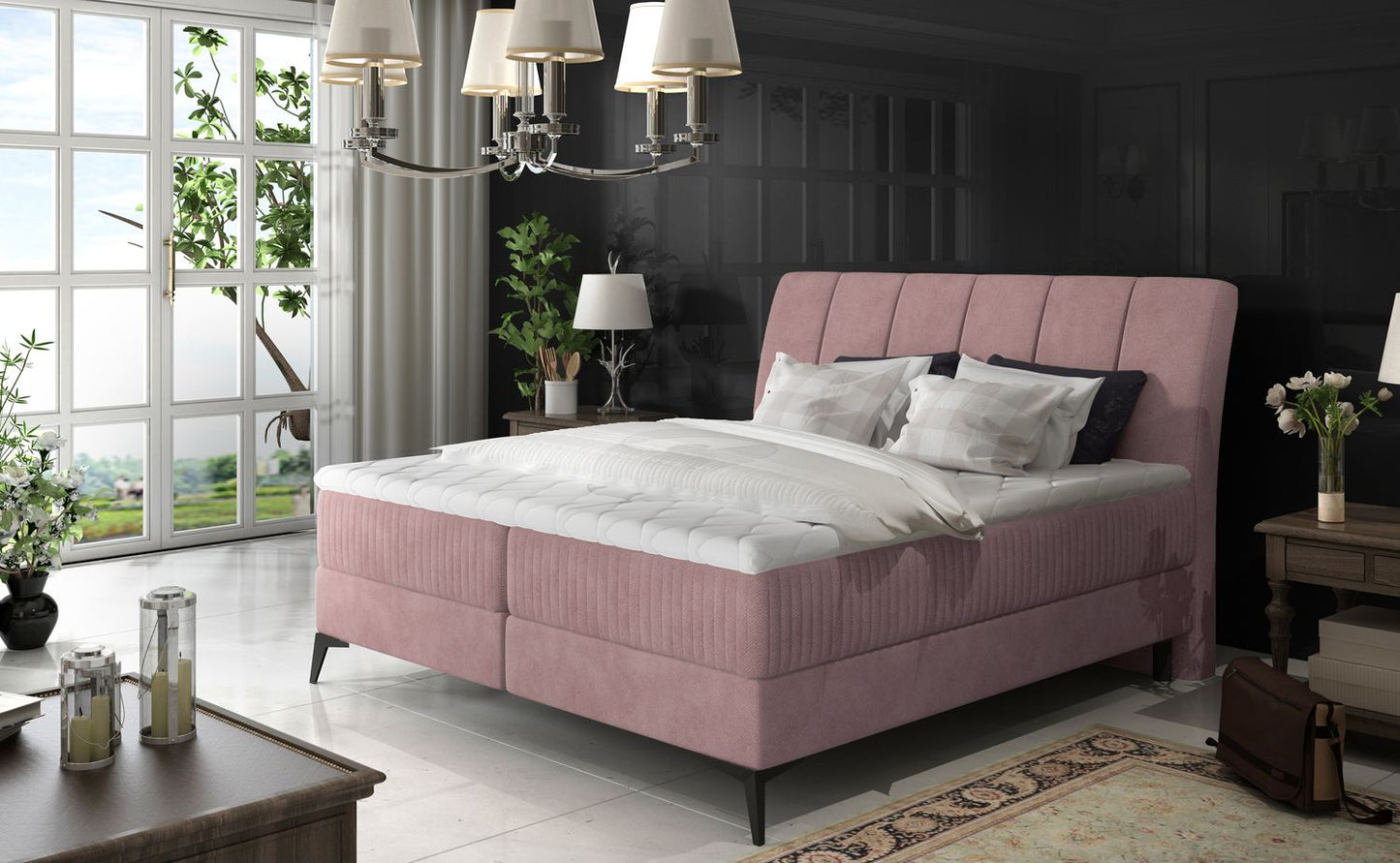 Continental Double Bed East Mantua | size: Length: 221cm, Width: 143cm, Height: 118cm | color: Pasy/Soro | image: 1 | variant: 1011979