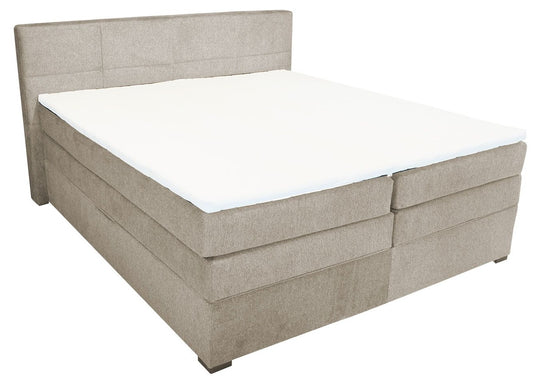 Continental Double Bed East Sassari | size: Length: 210cm, Width: 196cm, Height: 110cm | color: Beige | image: 0 | variant: 1006538