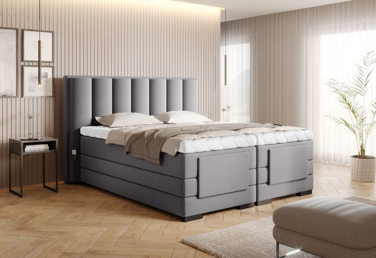 Continental Double Bed Kirkwall 2 | size: Length: 217cm, Width: 198cm, Height: 130cm | color: Gojo | image: 2 | variant: 1013335