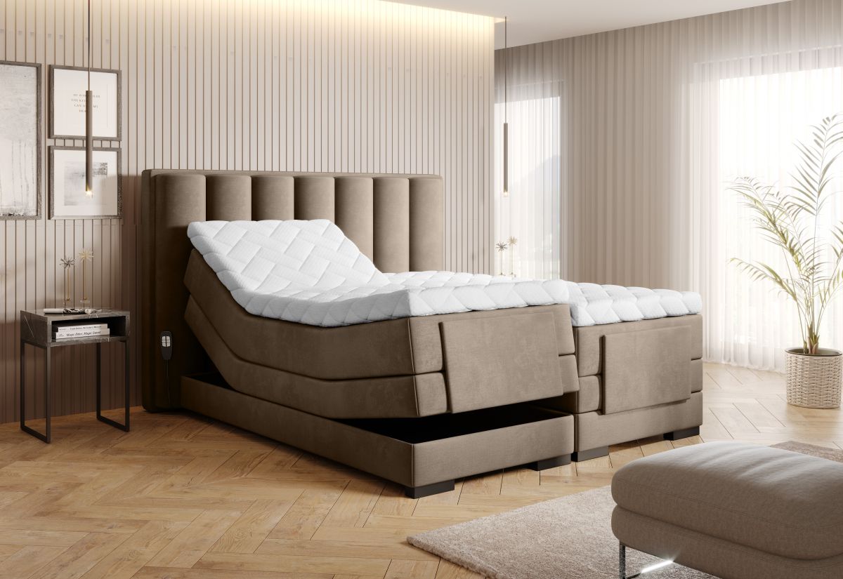 Continental Double Bed Kirkwall 2 | size: Length: 217cm, Width: 198cm, Height: 130cm | color: Nube | image: 1 | variant: 1013351
