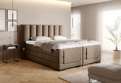 Continental Double Bed Kirkwall 2 | size: Length: 217cm, Width: 198cm, Height: 130cm | color: Nube | image: 2 | variant: 1013351