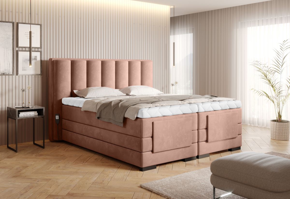 Continental Double Bed Kirkwall 2 | size: Length: 217cm, Width: 198cm, Height: 130cm | color: Nube | image: 2 | variant: 1013356