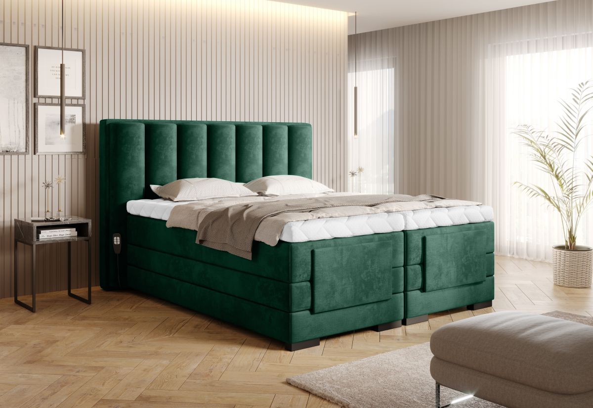 Continental Double Bed Kirkwall 2 | size: Length: 217cm, Width: 198cm, Height: 130cm | color: Nube | image: 2 | variant: 1013359