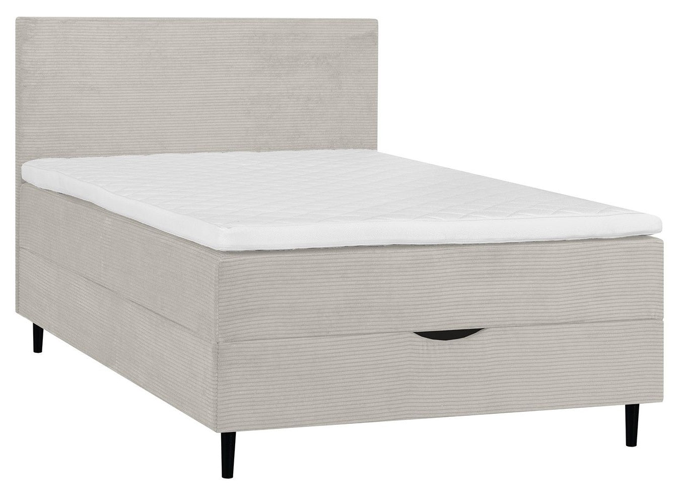 Continental Double Bed Laara 2 | size: Length: 208cm, Width: 121cm, Height: 119cm | color: Beige | image: 0 | variant: 1018048