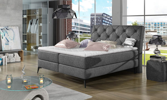 Continental Double Bed Laos 1 | size: Length: 215cm, Width: 165cm, Height: 118cm | color: Dora | image: 1 | variant: 1009362