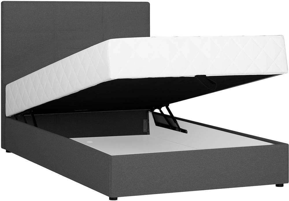 Continental Double Bed Malmo | size: Length: 210cm, Width: 143cm, Height: 114.5cm | color: Gray | image: 1 | variant: 1001779