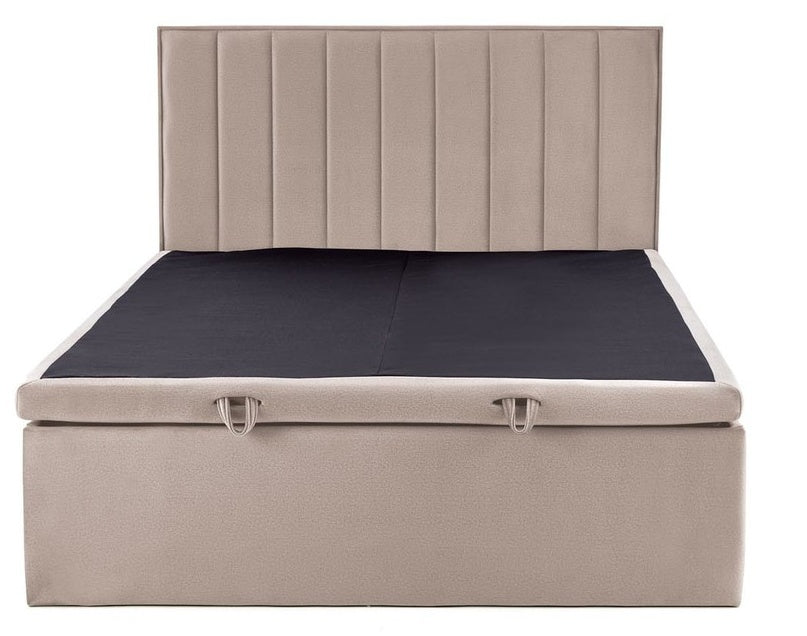 Continental Double Bed Minneapolis | size: Length: 210cm, Width: 162cm, Height: 121cm | color: Beige | image: 0 | variant: 1003402