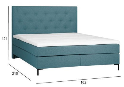 Continental Double Bed Uppsala | size: Length: 210cm, Width: 162cm, Height: 121cm | color: Blue | image: 4 | variant: 1001786