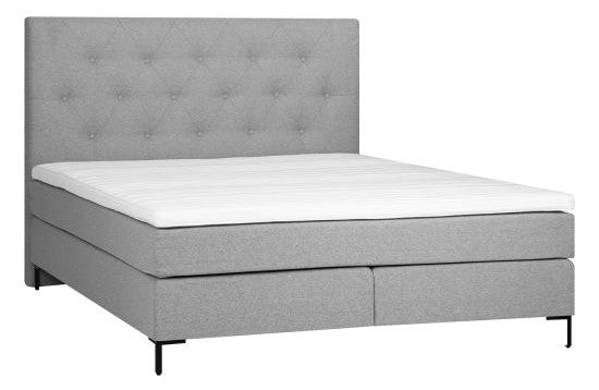 Continental Double Bed Uppsala | size: Length: 210cm, Width: 162cm, Height: 121cm | color: Gray | image: 1 | variant: 1001785