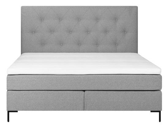 Continental Double Bed Uppsala | size: Length: 210cm, Width: 162cm, Height: 121cm | color: Gray | image: 2 | variant: 1001785
