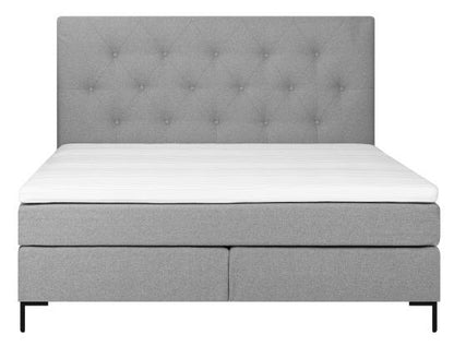 Continental Double Bed Uppsala | size: Length: 210cm, Width: 162cm, Height: 121cm | color: Gray | image: 2 | variant: 1001785