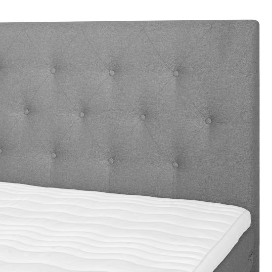 Continental Double Bed Uppsala | size: Length: 210cm, Width: 162cm, Height: 121cm | color: Gray | image: 3 | variant: 1001785