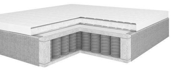 Continental Double Bed Uppsala | size: Length: 210cm, Width: 162cm, Height: 121cm | color: Gray | image: 5 | variant: 1001785
