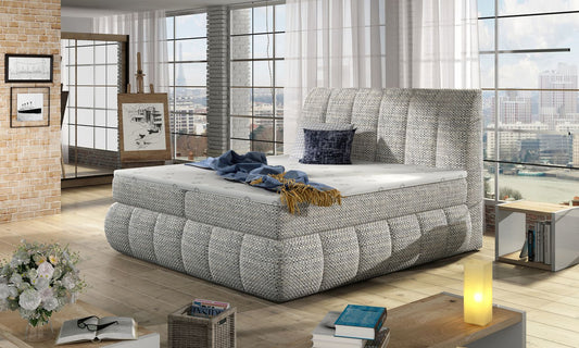 Continental Double Bed Vincenzo 2 | size: Length: 224cm, Width: 200cm, Height: 126cm | color: Berlin | image: 1 | variant: 1009907
