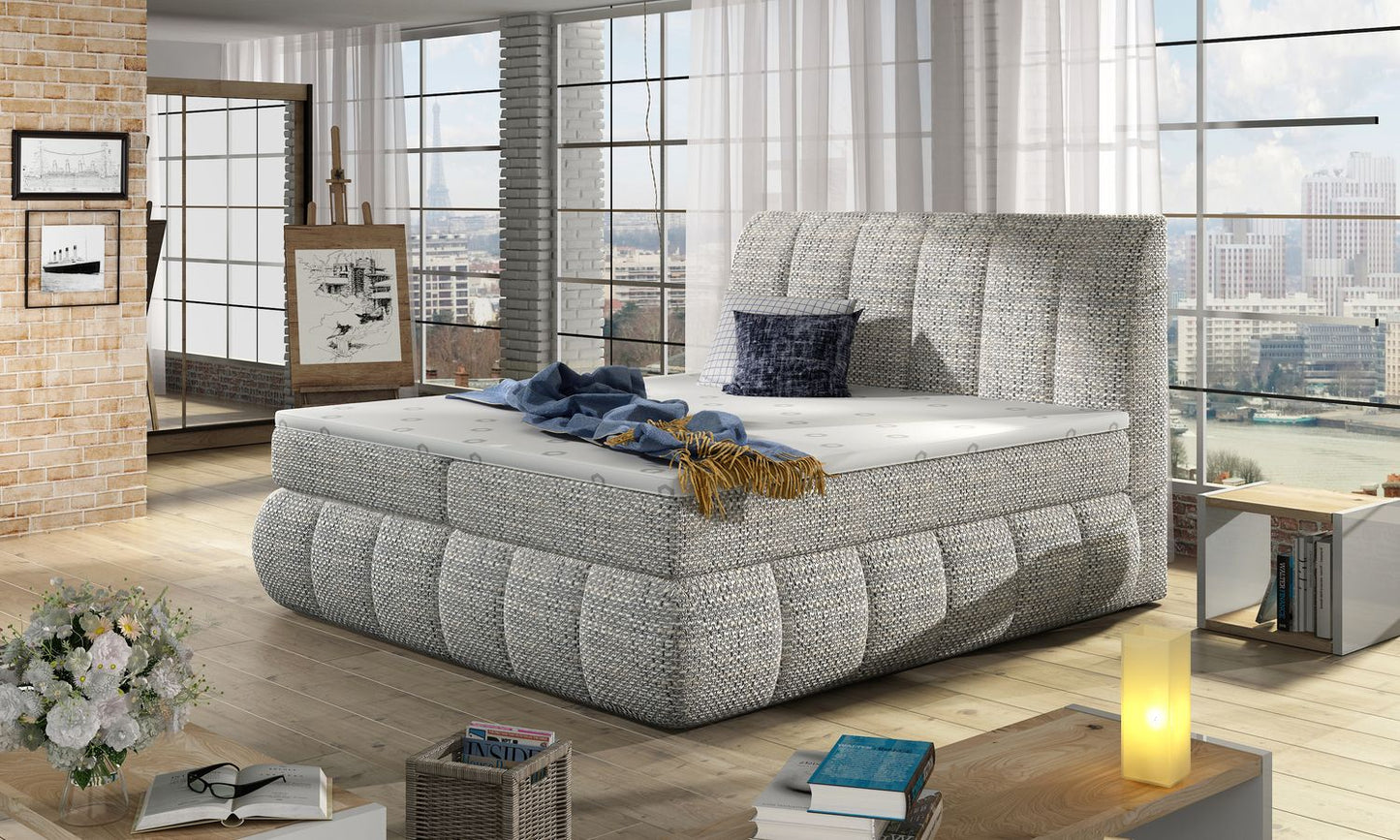 Continental Double Bed Vincenzo | size: Length: 224cm, Width: 160cm, Height: 126cm | color: Berlin | image: 1 | variant: 1009837