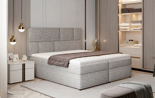 Continental Double Bed West Osaka | size: Length: 210cm, Width: 145cm, Height: 124cm | color: Berlin | image: 1 | variant: 1012677