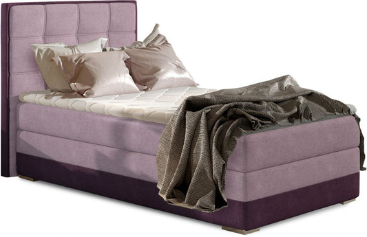 Continental Single Bed Aster 1 | size: Length: 205cm, Width: 95cm, Height: 118cm | color: Pink | image: 0 | variant: 1010308
