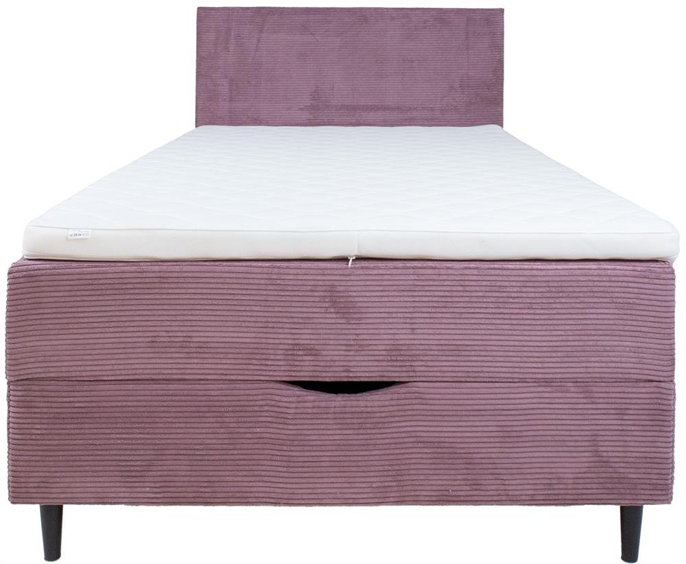 Continental Single Bed Laara 1 | size: Length: 208cm, Width: 121cm, Height: 119cm | color: Pink | image: 1 | variant: 1016861