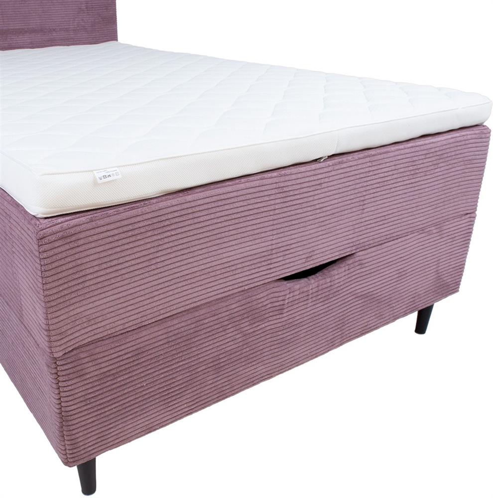 Continental Single Bed Laara 1 | size: Length: 208cm, Width: 121cm, Height: 119cm | color: Pink | image: 3 | variant: 1016861