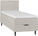 Continental Single Bed Laara | size: Length: 208cm, Width: 91cm, Height: 119cm | color: Beige | image: 1 | variant: 1010218