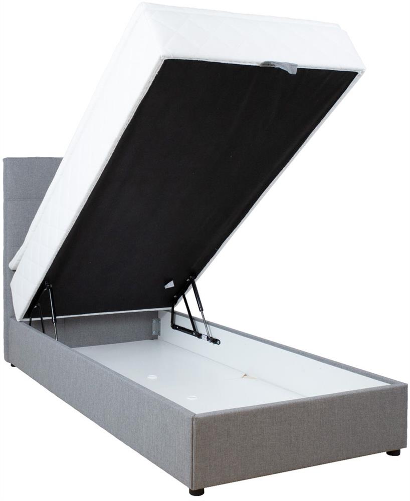 Continental Single Bed Levi | size: Length: 210cm, Width: 93cm, Height: 114.5cm | color: Gray | image: 3 | variant: 1016867