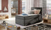 Continental Single Bed Rocco 1 | size: Length: 205cm, Width: 90cm, Height: 126cm | color: Gray | image: 1 | variant: 1010369
