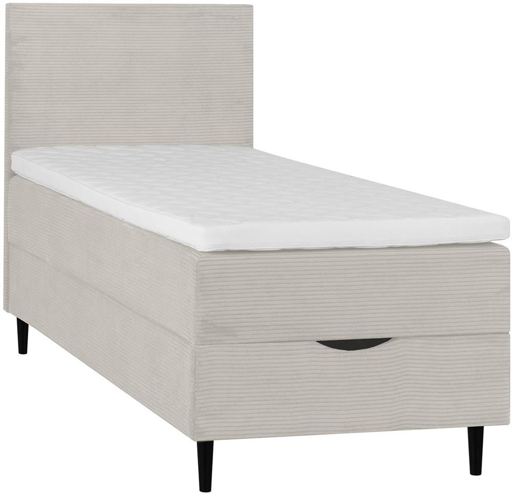 Continental Single Bed Vasteras | size: Length: 208cm, Width: 91cm, Height: 119cm | color: Beige | image: 1 | variant: 1001788