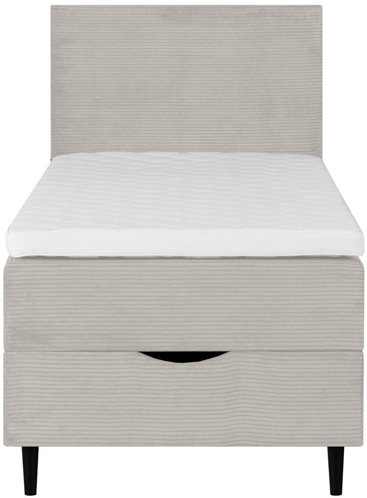 Continental Single Bed Vasteras | size: Length: 208cm, Width: 91cm, Height: 119cm | color: Beige | image: 2 | variant: 1001788