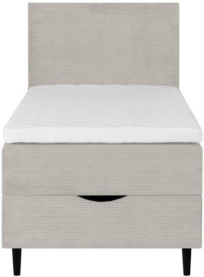 Continental Single Bed Vasteras | size: Length: 208cm, Width: 91cm, Height: 119cm | color: Beige | image: 2 | variant: 1001788