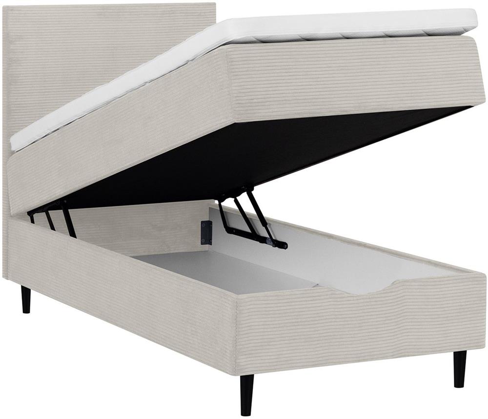 Continental Single Bed Vasteras | size: Length: 208cm, Width: 91cm, Height: 119cm | color: Beige | image: 6 | variant: 1001788