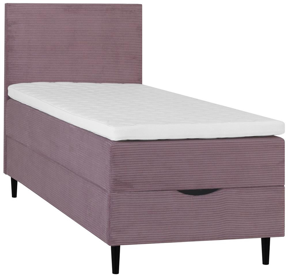 Continental Single Bed Vasteras | size: Length: 208cm, Width: 91cm, Height: 119cm | color: Pink | image: 1 | variant: 1001789