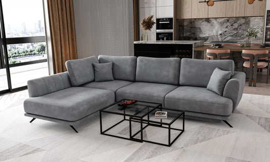 Corner Sleeper Sofa Aviemore 2 | size: Width: 276cm, Height: 90cm, Depth: 191cm | color: Nube | image: 1 | variant: 1015763