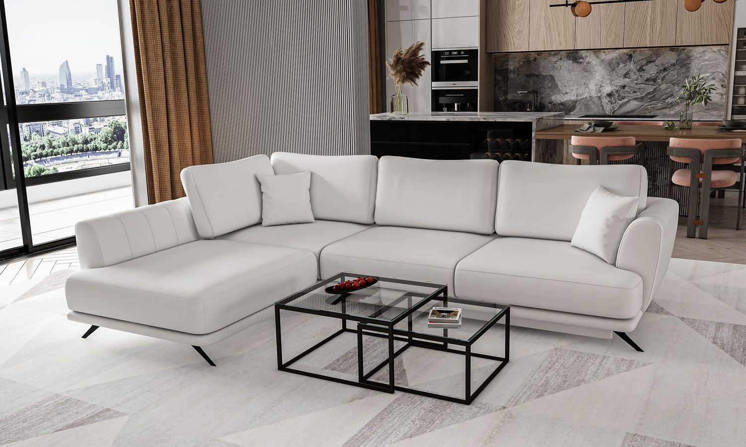 Corner Sleeper Sofa Aviemore 21 | size: Width: 276cm, Height: 90cm, Depth: 191cm | color: Softis | image: 1 | variant: 1015782