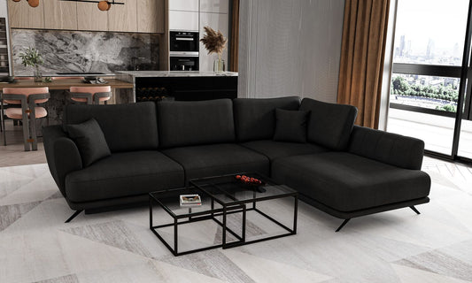 Corner Sleeper Sofa Aviemore 58 | size: Width: 276cm, Height: 90cm, Depth: 191cm | color: Velvetmat | image: 1 | variant: 1015819