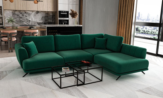 Corner Sleeper Sofa Aviemore 72 | size: Width: 276cm, Height: 90cm, Depth: 191cm | color: Lukso | image: 1 | variant: 1015833