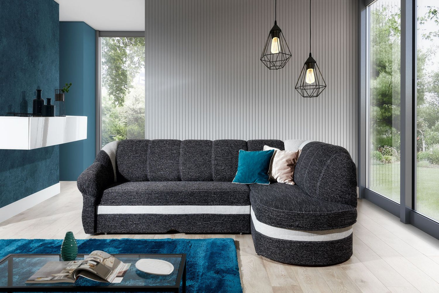 Corner Sleeper Sofa Benano 27 | size: Width: 250cm, Height: 85cm, Depth: 180cm | color: Berlin | image: 1 | variant: 1014188