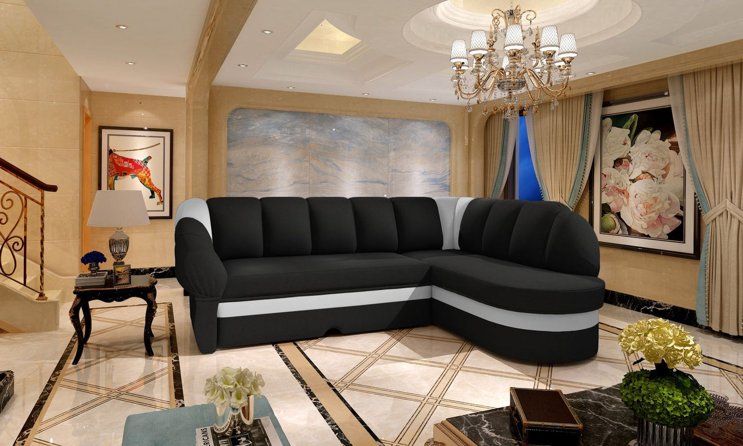 Corner Sleeper Sofa Benano 5 | size: Width: 250cm, Height: 85cm, Depth: 180cm | color: Sawana/Soft | image: 1 | variant: 1014166