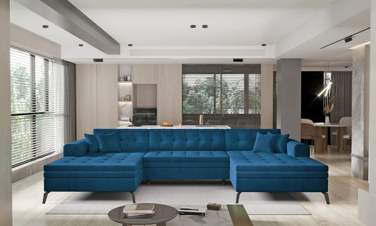 Corner Sleeper Sofa Boston 15 | size: Width: 350cm, Height: 93cm, Depth: 170cm | color: Nube | image: 1 | variant: 1016363