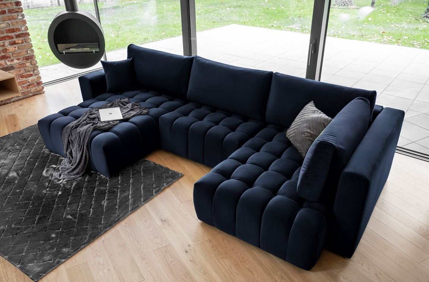 Corner Sleeper Sofa Canterbury 16 | size: Width: 350cm, Height: 92cm, Depth: 175cm | color: Loco | image: 1 | variant: 1015228