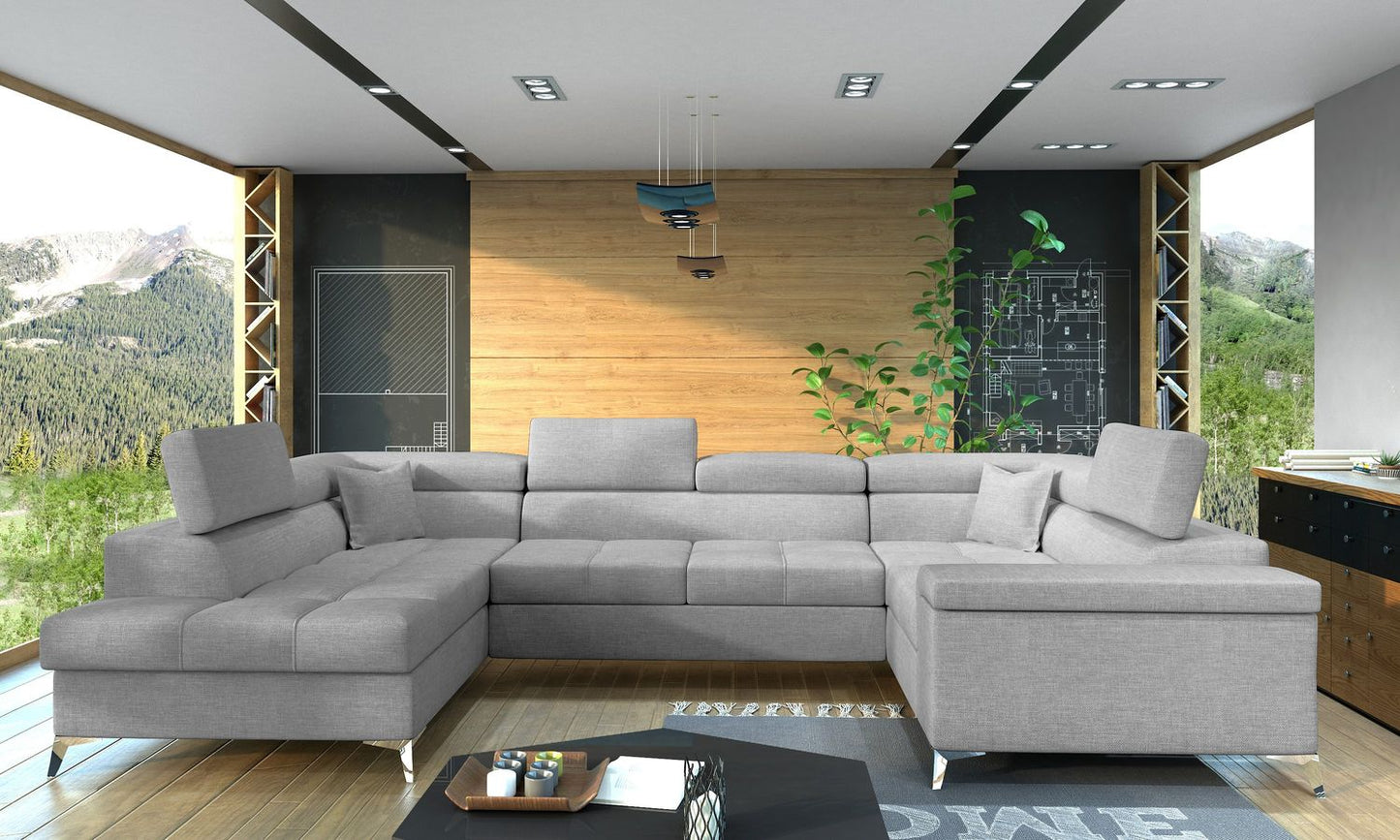 Corner Sleeper Sofa Corby 32 | size: Width: 208cm, Height: 88cm, Depth: 43cm | color: Sawana | image: 1 | variant: 1017446