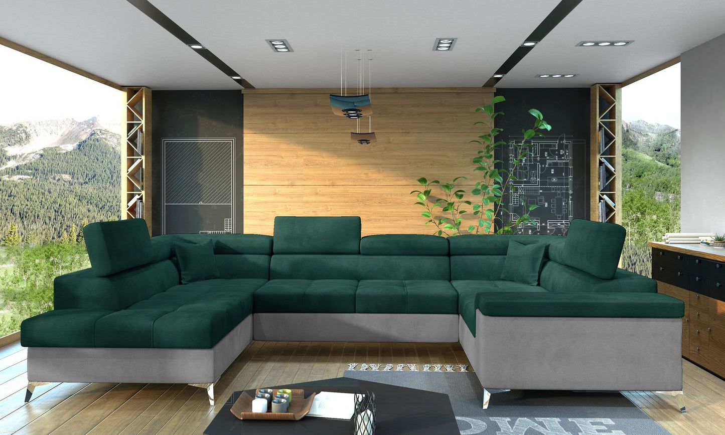 Corner Sleeper Sofa Corby 37 | size: Width: 208cm, Height: 88cm, Depth: 43cm | color: Monolith | image: 1 | variant: 1017451
