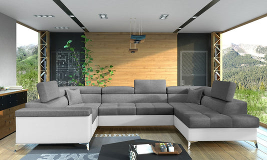 Corner Sleeper Sofa Corby 5 | size: Width: 208cm, Height: 88cm, Depth: 43cm | color: Sawana/Soft | image: 1 | variant: 1017419