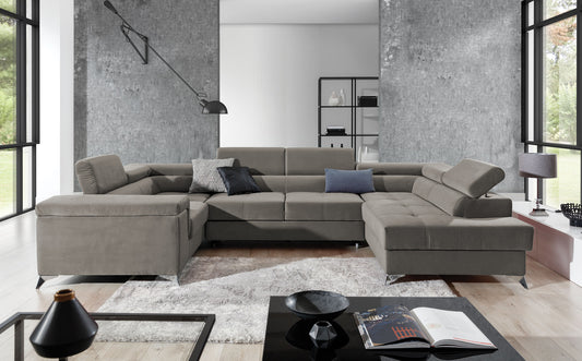 Corner Sleeper Sofa Corby 50 | size: Width: 208cm, Height: 88cm, Depth: 43cm | color: Paros | image: 1 | variant: 1017464