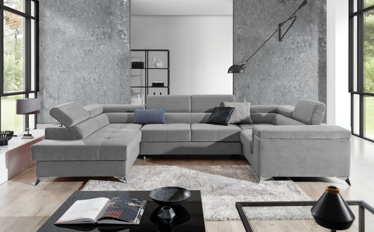 Corner Sleeper Sofa Corby 53 | size: Width: 208cm, Height: 88cm, Depth: 43cm | color: Paros | image: 1 | variant: 1017467