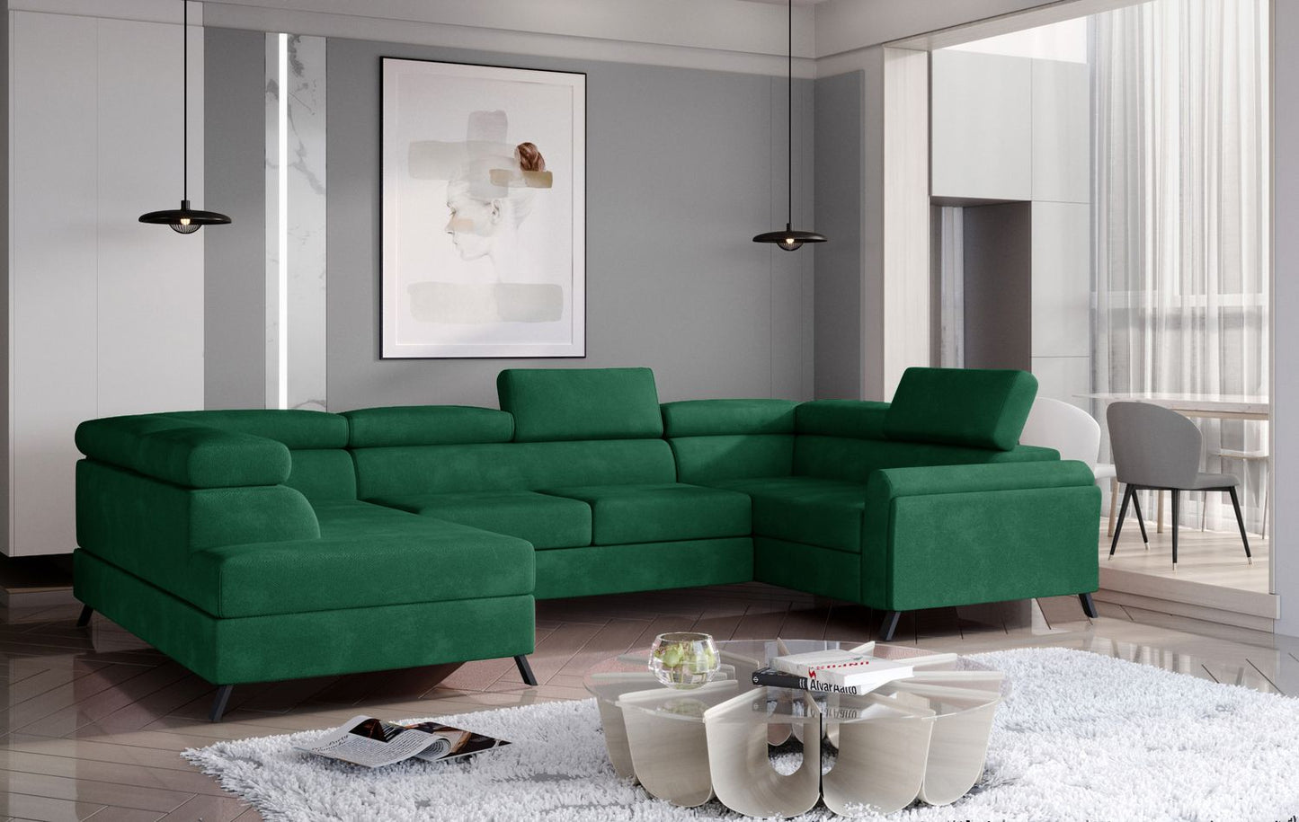 Corner Sleeper Sofa Durham | size: Width: 330cm, Height: 98cm, Depth: 200cm | color: Kronos | image: 1 | variant: 1016509