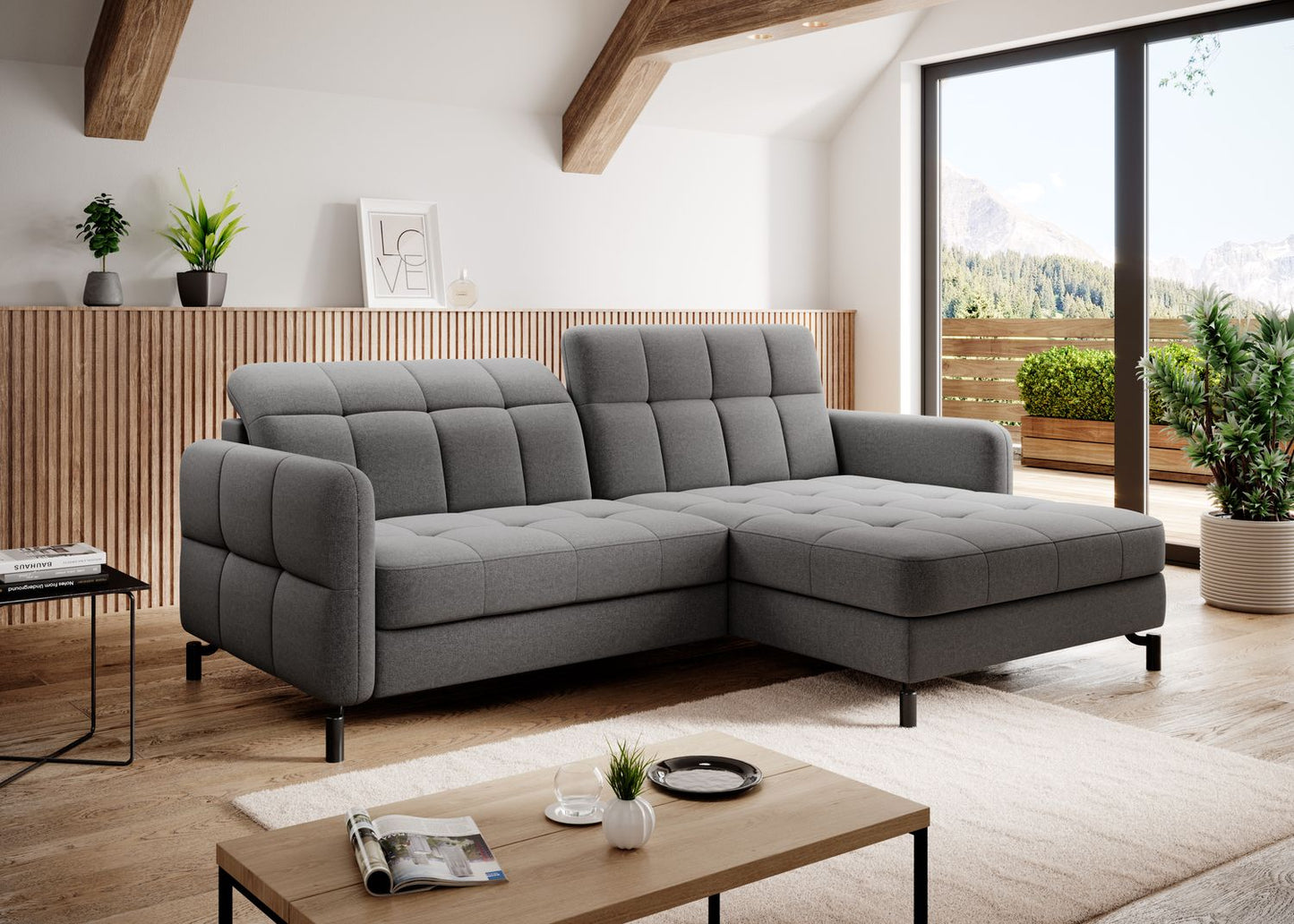 Corner Sleeper Sofa East Pittsburgh 36 | size: Width: 225cm, Height: 105cm, Depth: 160cm | color: Omega | image: 1 | variant: 1016959