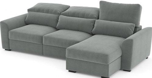 Corner Sleeper Sofa East Skien | size: Width: 235cm, Height: 96cm, Depth: 54cm | color: Gray | image: 2 | variant: 1005789